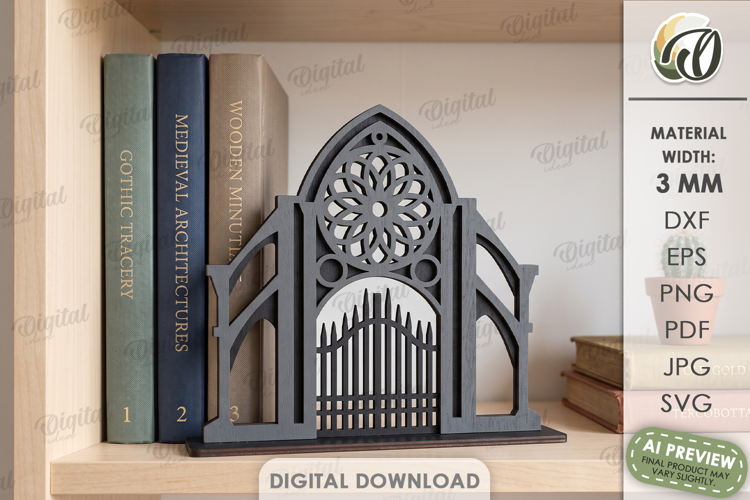 Cathedral Shelf Sitter Laser Cut. Standing Decor SVG