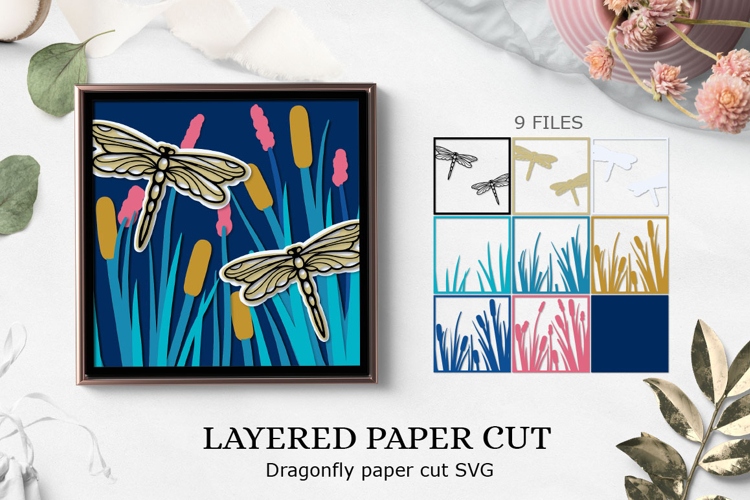 Dragonfly SVG / Dragonfly paper cutting