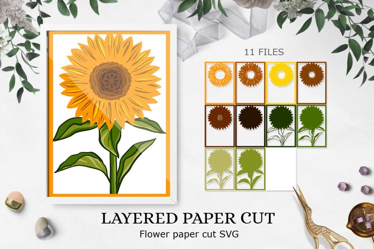 Layered Sunflower Svg Image 12