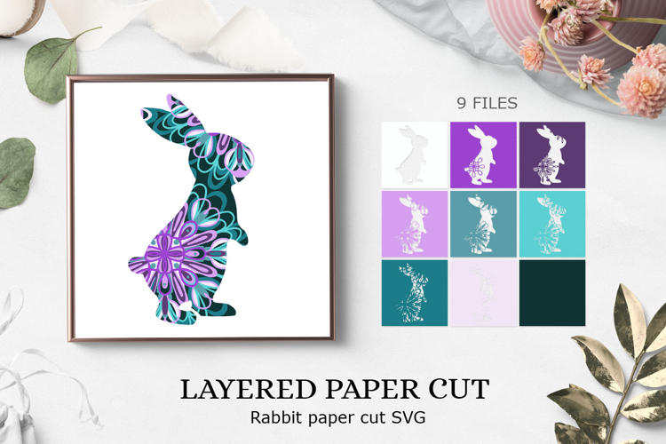 Mandala layered paper cut / mandala svg / 3d shadow box