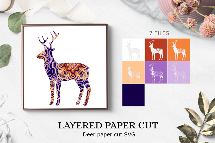 Mandala layered paper cut / mandala svg / 3d shadow box