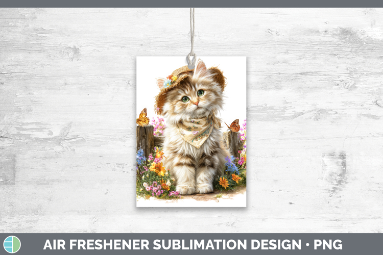 Angora Air Freshener Cats Bandana Summer Sublimation Car Fre
