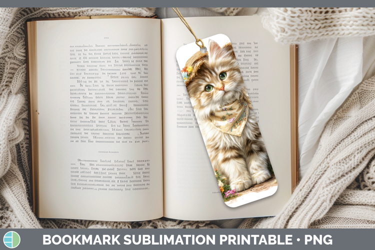 Angora Bookmark Cats Bandana Summer Sublimation Printable De
