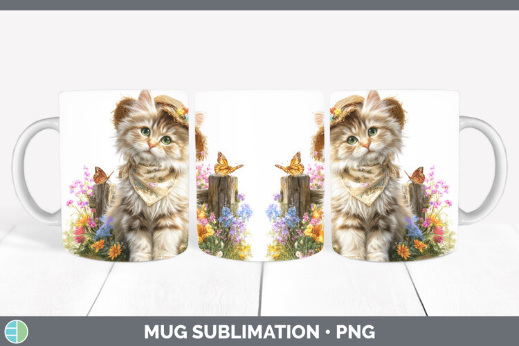 GorgeousCats Bandana Summer Mug Wrap design.