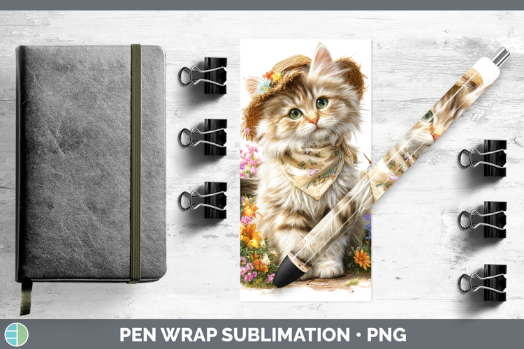 Angora Pen Wrap Cats Bandana Summer Sublimation Pen Designs