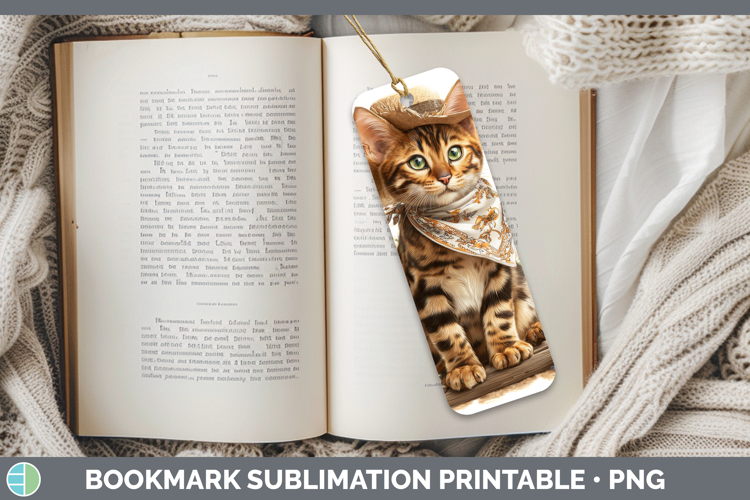 Bengal Bookmark Cats Bandana Summer Sublimation Printable De