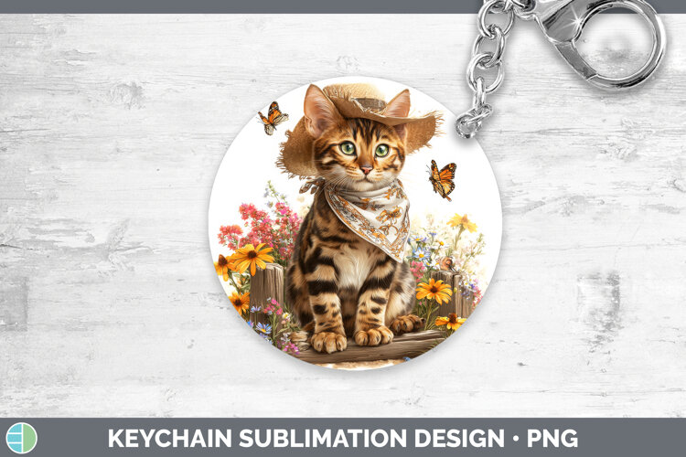 GorgeousCats Bandana Summer Keychain design.