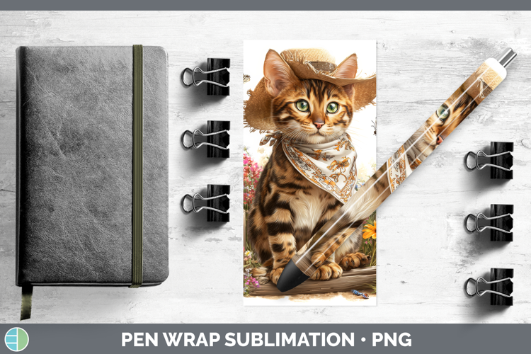Bengal Pen Wrap Cats Bandana Summer Sublimation Pen Designs