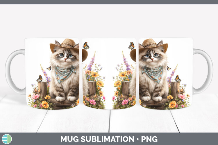 GorgeousCats Bandana Summer Mug Wrap design.