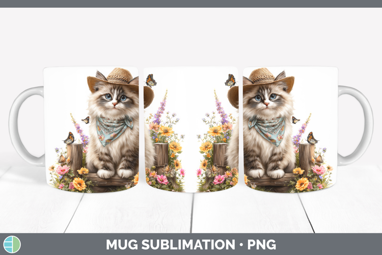 Birman Mug Wrap Cats Bandana Summer Sublimation Coffee Cup D