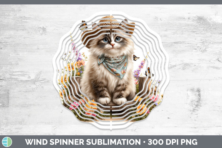 GorgeousCats Bandana Summer Wind Spinner design.