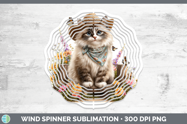 Birman Wind Spinner Cats Bandana Summer Sublimation Spinner