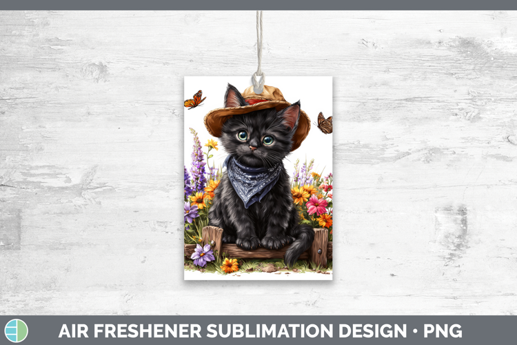 Black Air Freshener Cats Bandana Summer Sublimation Car Fres