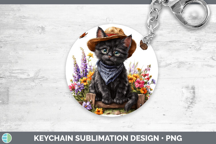 GorgeousCats Bandana Summer Keychain design.