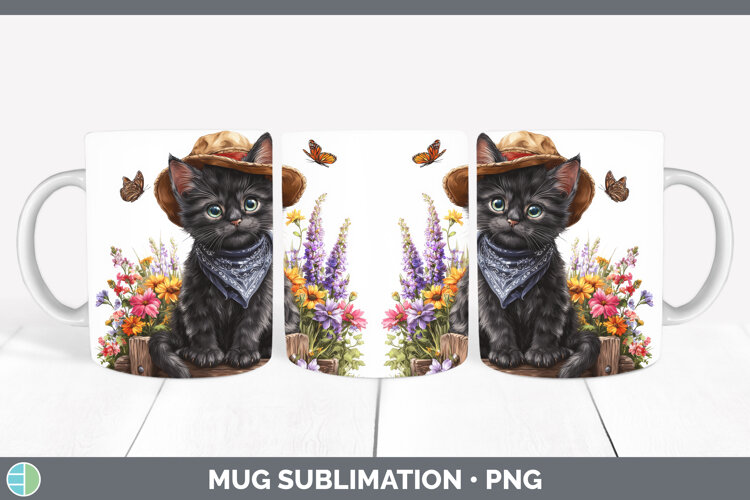 GorgeousCats Bandana Summer Mug Wrap design.