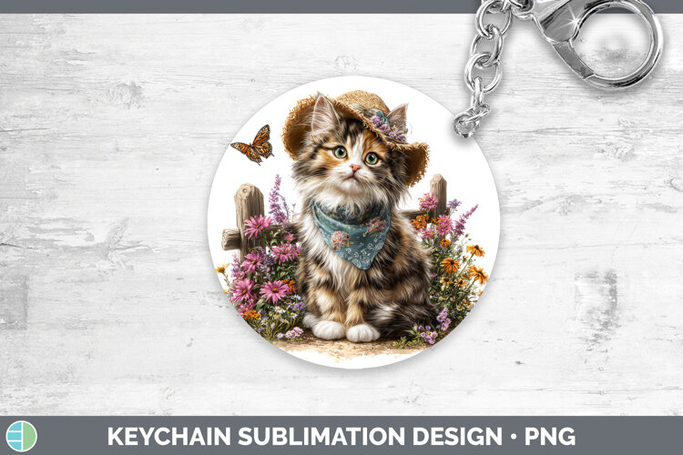 GorgeousCats Bandana Summer Keychain design.