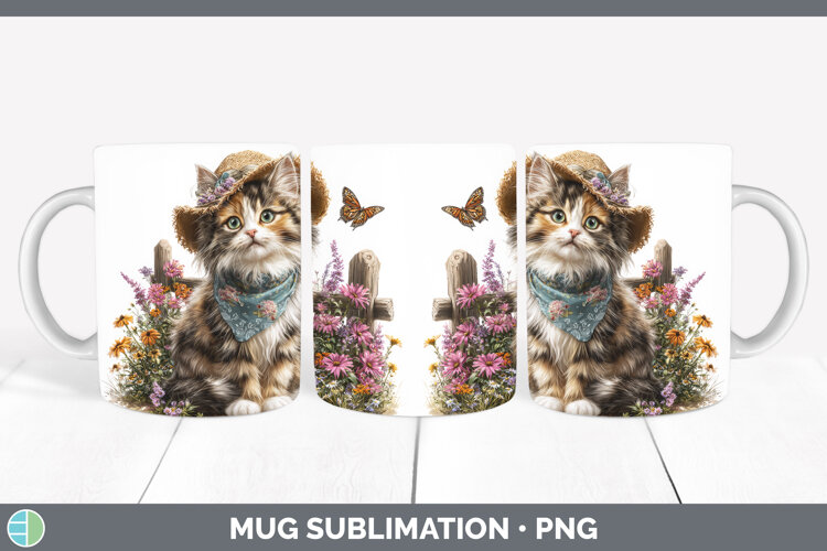 GorgeousCats Bandana Summer Mug Wrap design.