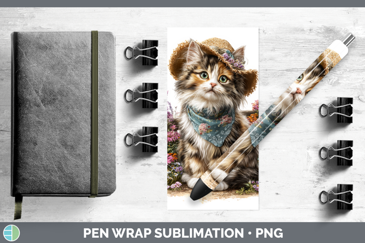 Calico Pen Wrap Cats Bandana Summer Sublimation Pen Designs