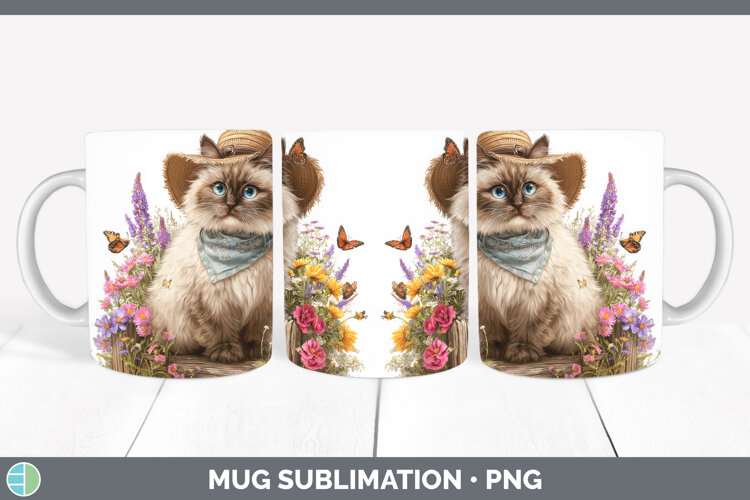 GorgeousCats Bandana Summer Mug Wrap design.