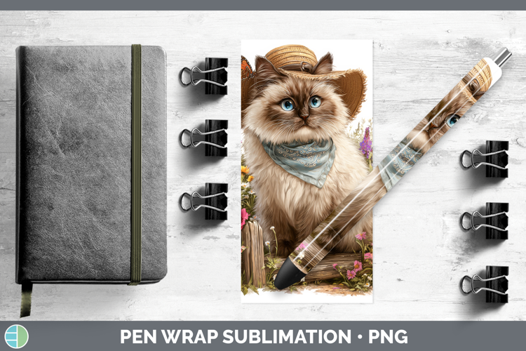 Himalayan Pen Wrap Cats Bandana Summer Sublimation Pen Desig