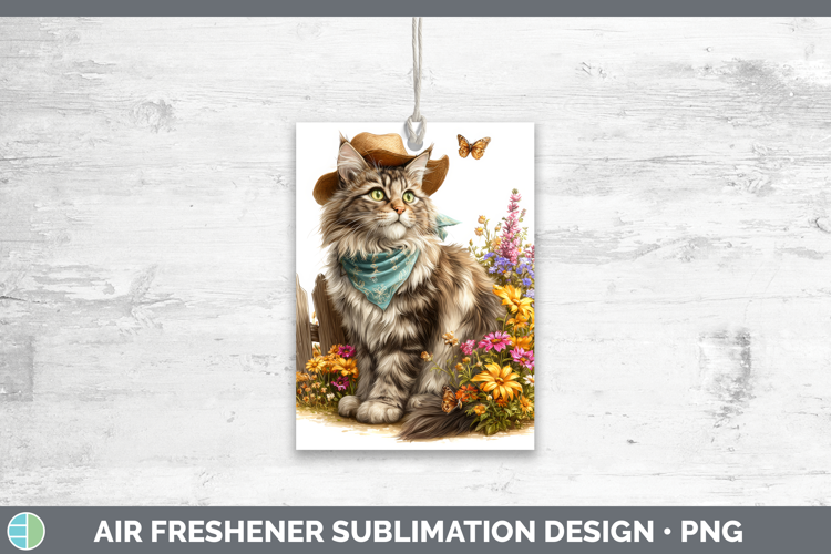Maine Coon Air Freshener Cats Bandana Summer Sublimation Car