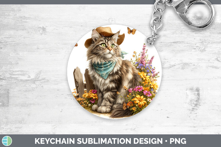 GorgeousCats Bandana Summer Keychain design.