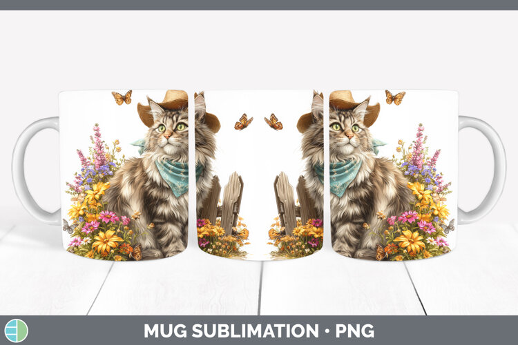 GorgeousCats Bandana Summer Mug Wrap design.