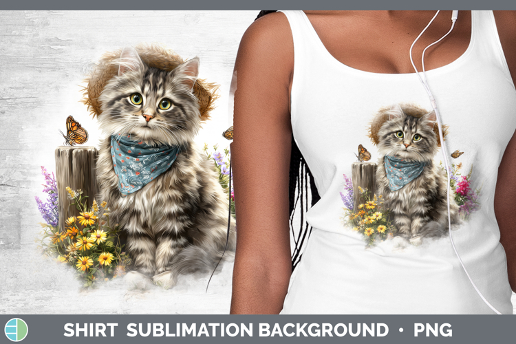 Norwegian Forest Shirt Cats Bandana Summer Sublimation Backg