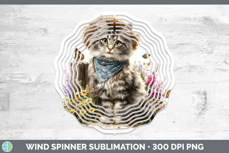 GorgeousCats Bandana Summer Wind Spinner design.
