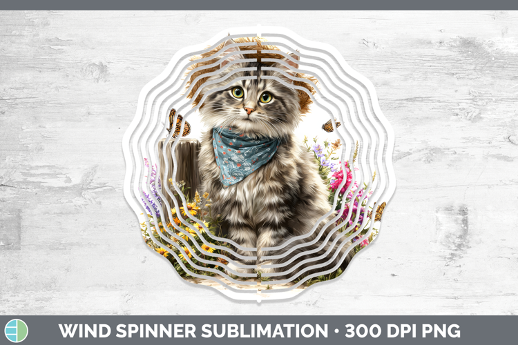 Norwegian Forest Wind Spinner Cats Bandana Summer Sublimatio