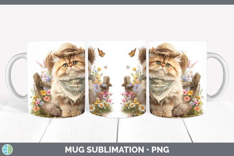 GorgeousCats Bandana Summer Mug Wrap design.