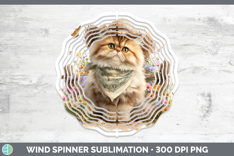 Persian Wind Spinner Cats Bandana Summer Sublimation Spinner