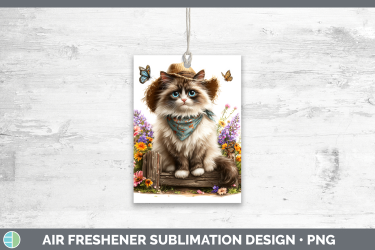 Ragdoll Air Freshener Cats Bandana Summer Sublimation Car Fr