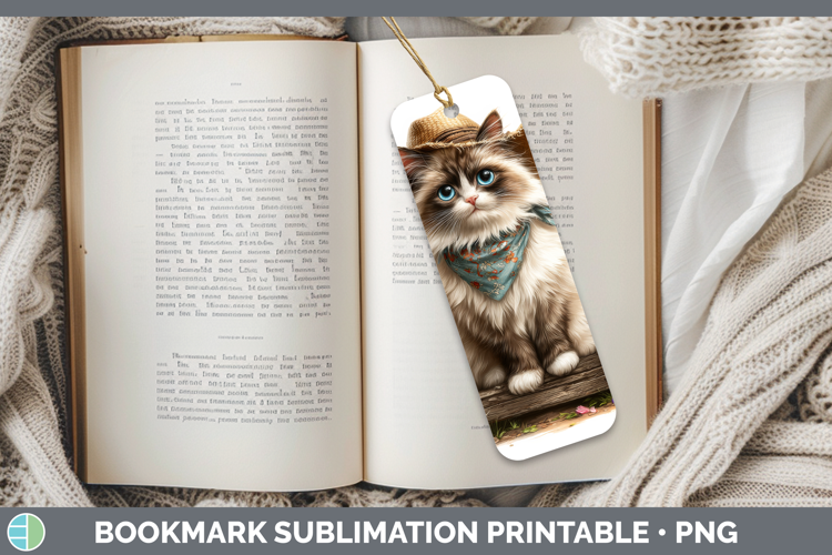 Ragdoll Bookmark Cats Bandana Summer Sublimation Printable D