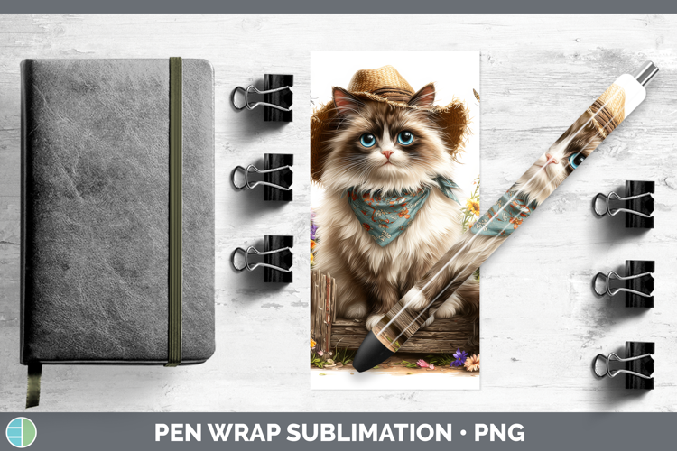 Ragdoll Pen Wrap Cats Bandana Summer Sublimation Pen Designs