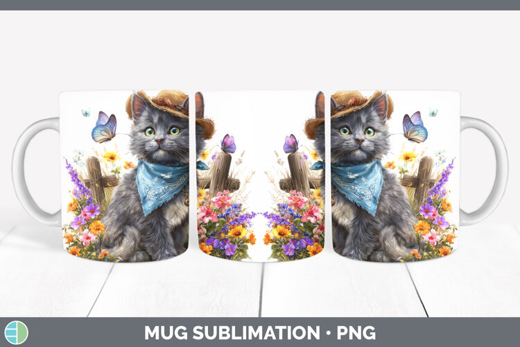 GorgeousCats Bandana Summer Mug Wrap design.