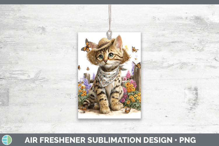 Savannah Air Freshener Cats Bandana Summer Sublimation Car F