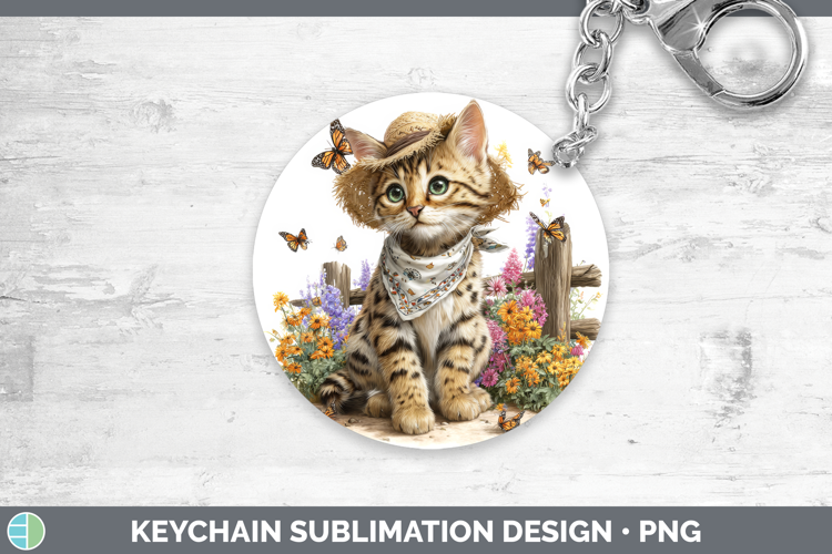 Savannah Keychain Cats Bandana Summer Sublimation Keyring De