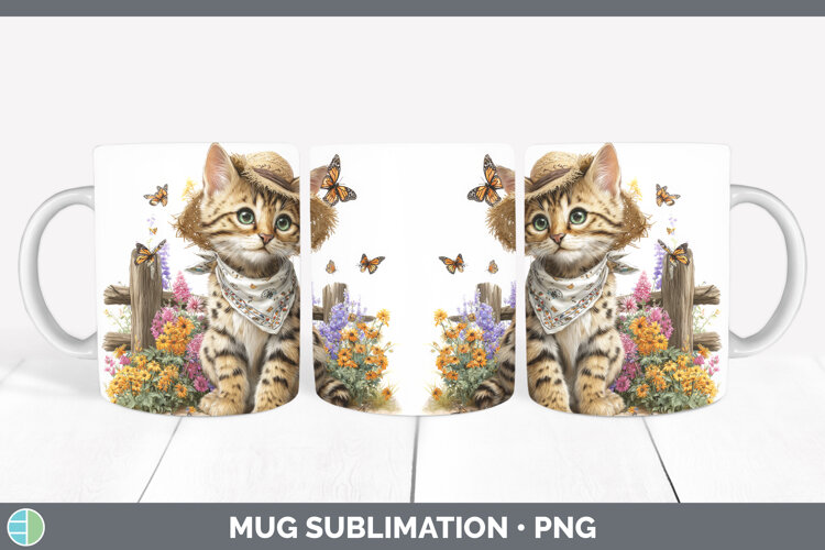 GorgeousCats Bandana Summer Mug Wrap design.