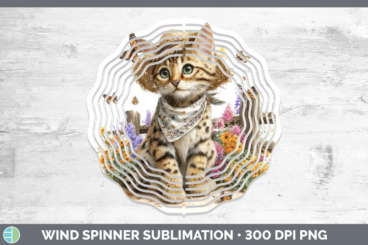 Savannah Wind Spinner Cats Bandana Summer Sublimation Spinne