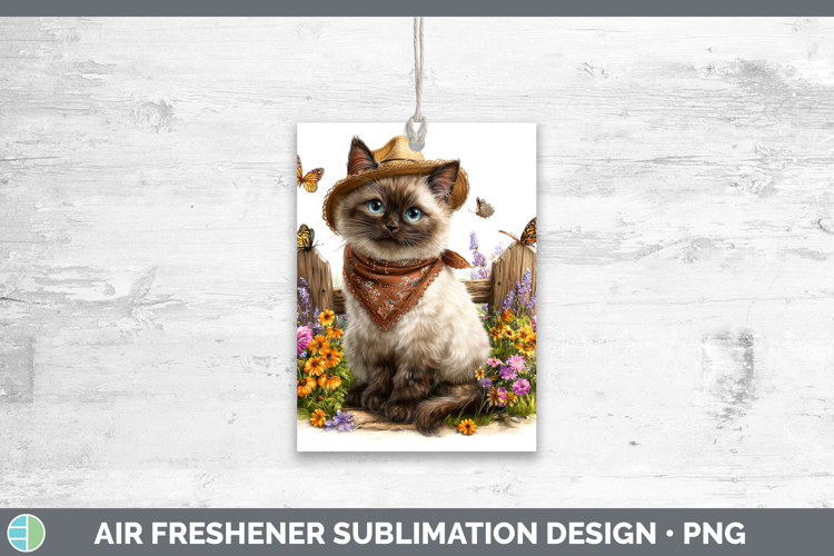 Siamese Air Freshener Cats Bandana Summer Sublimation Car Fr