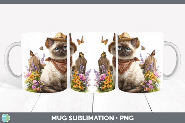 GorgeousCats Bandana Summer Mug Wrap design.