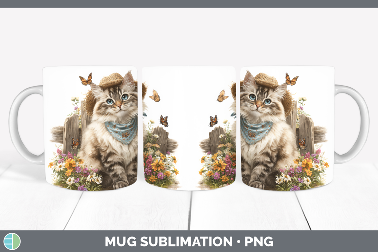 Siberian Mug Wrap Cats Bandana Summer Sublimation Coffee Cup