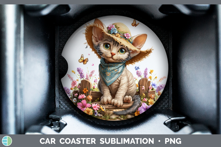 Sphynx Car Coaster Cats Bandana Summer Sublimation Designs