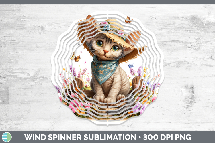 Sphynx Wind Spinner Cats Bandana Summer Sublimation Spinner