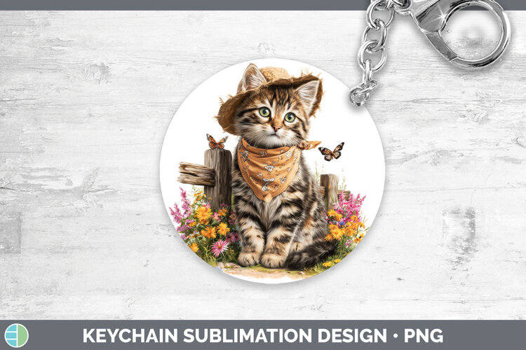 GorgeousCats Bandana Summer Keychain design.