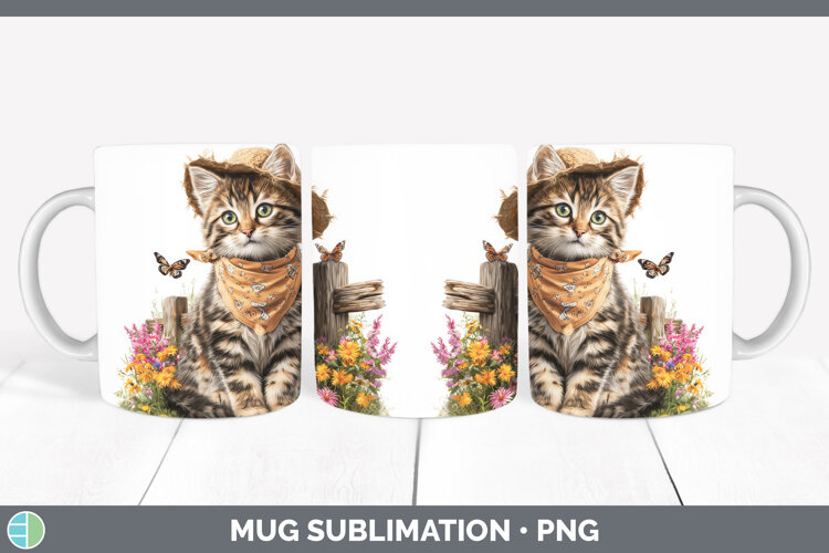 GorgeousCats Bandana Summer Mug Wrap design.