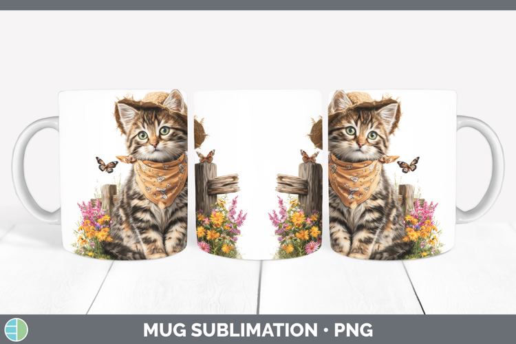 Tabby Mug Wrap Cats Bandana Summer Sublimation Coffee Cup De