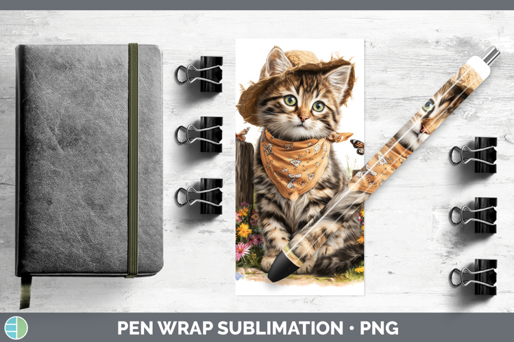 Tabby Pen Wrap Cats Bandana Summer Sublimation Pen Designs