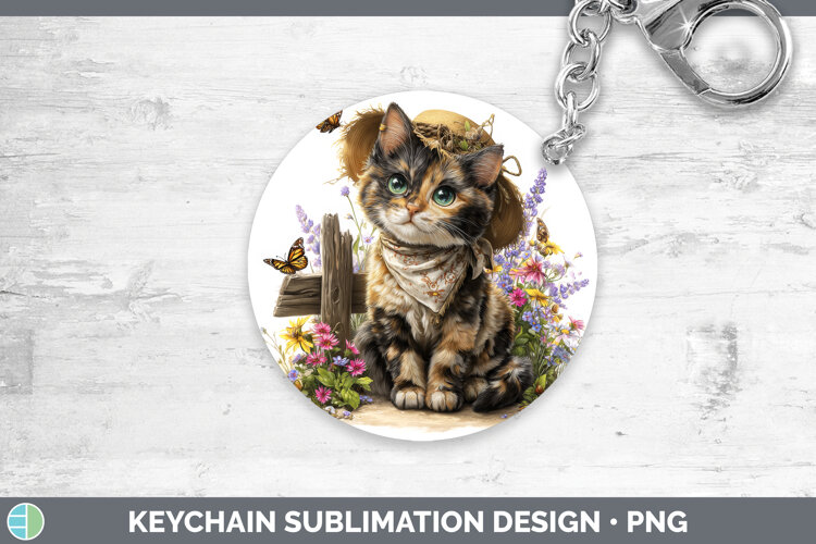 GorgeousCats Bandana Summer Keychain design.